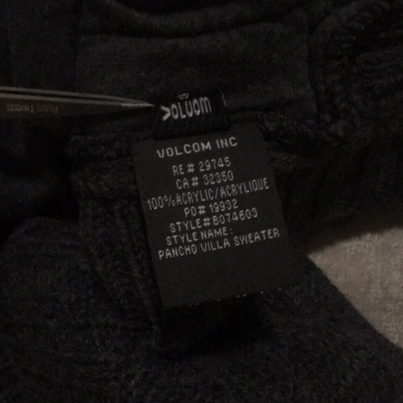 🆕 Volcom | Gray | Pancho Villa Sweater | Sz S - Picture 5 of 8